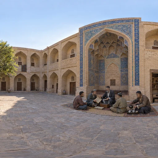 Bukhara Madrasa Courtyard