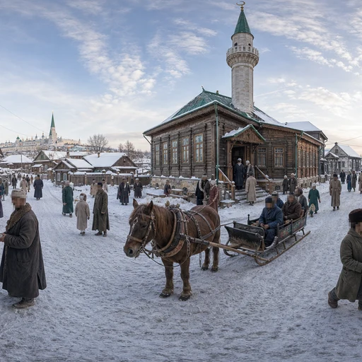 Kazan Winter Mosque Life