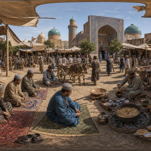 Samarkand Bazaar Prayer Break